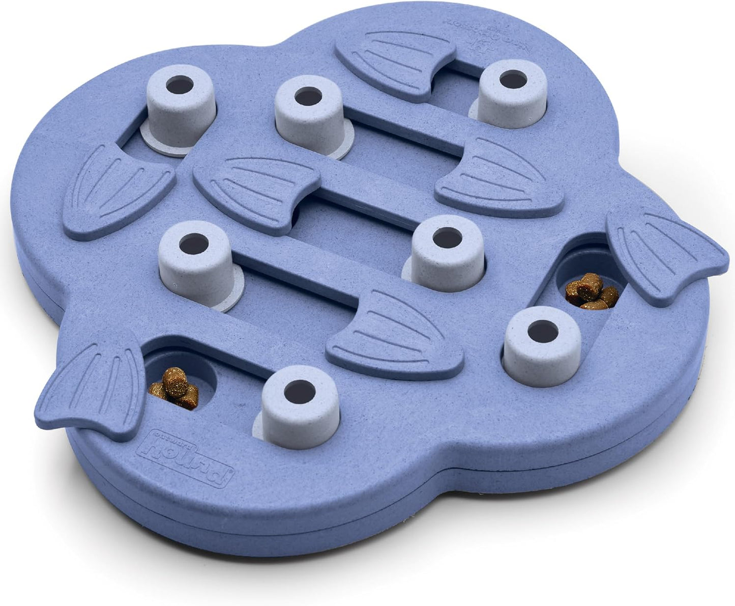 by Nina Ottosson Dog Brick Treat Puzzle Enrichment Toy, Level 2 Intermediate Game, Blue