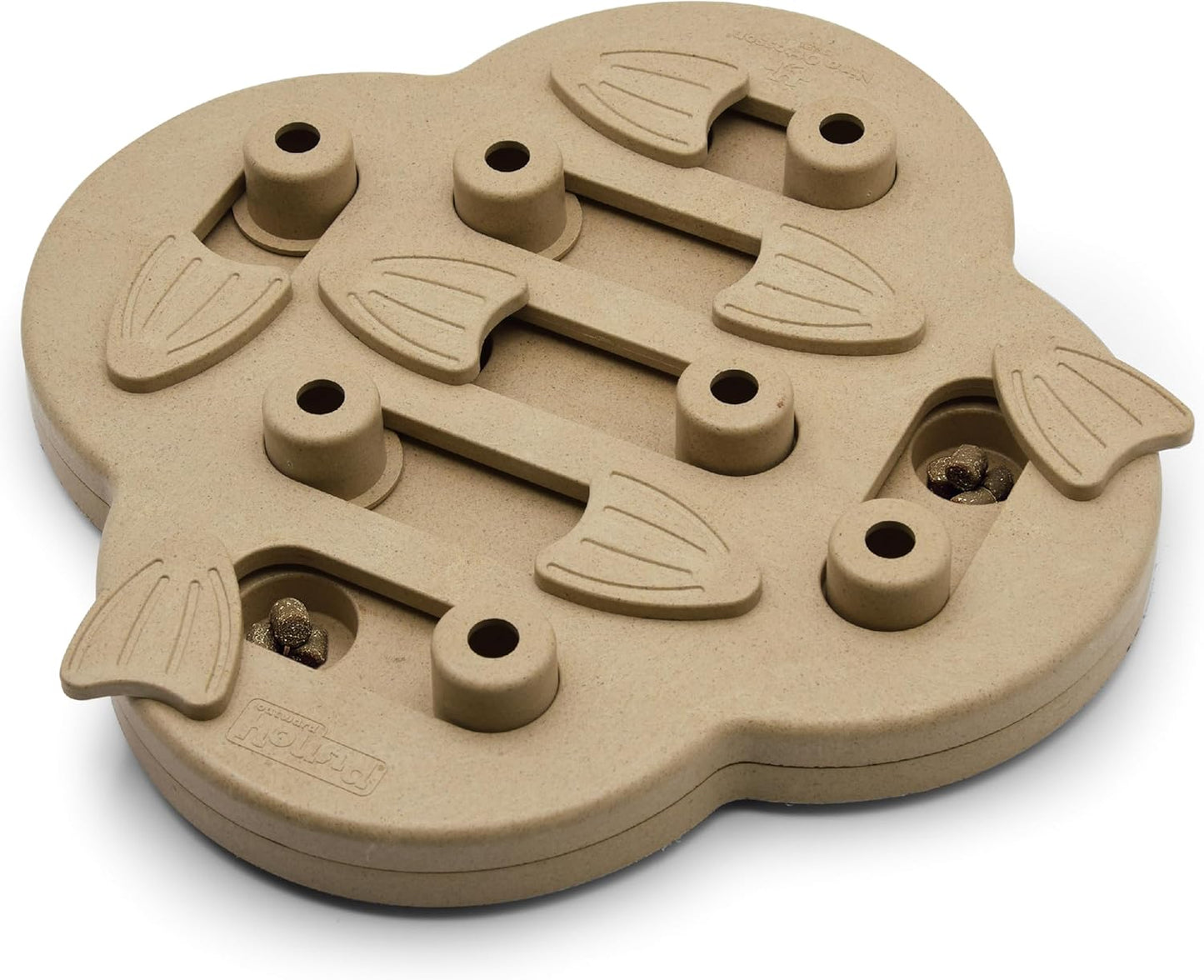by Nina Ottosson Dog Brick Treat Puzzle Enrichment Toy, Level 2 Intermediate Game, Blue