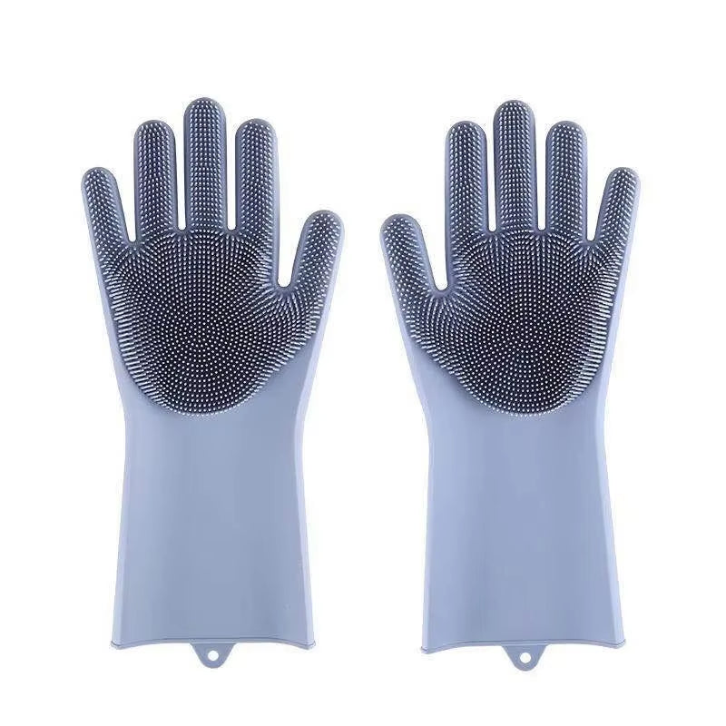 Silicone Pet Grooming Gloves – Dog & Cat Bathing, Hair Remover & Cleaning Gloves