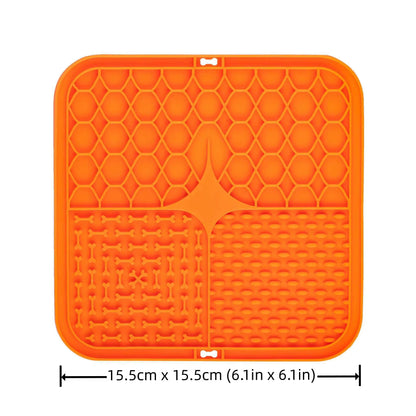 Pet Dog Cat Licking Pad Licking Pad anti Choking Slow Food Utensils Slow Food Bowl Licking Plate Pet Cat Yogurt Meal Mat