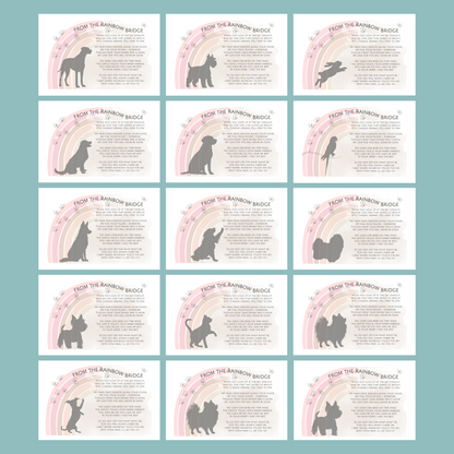 Rainbow Bridge Pet Memorial Poem