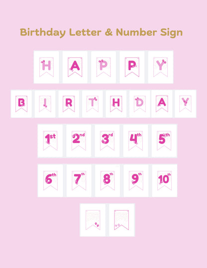 Printable Pet Birthday Decor- Pink