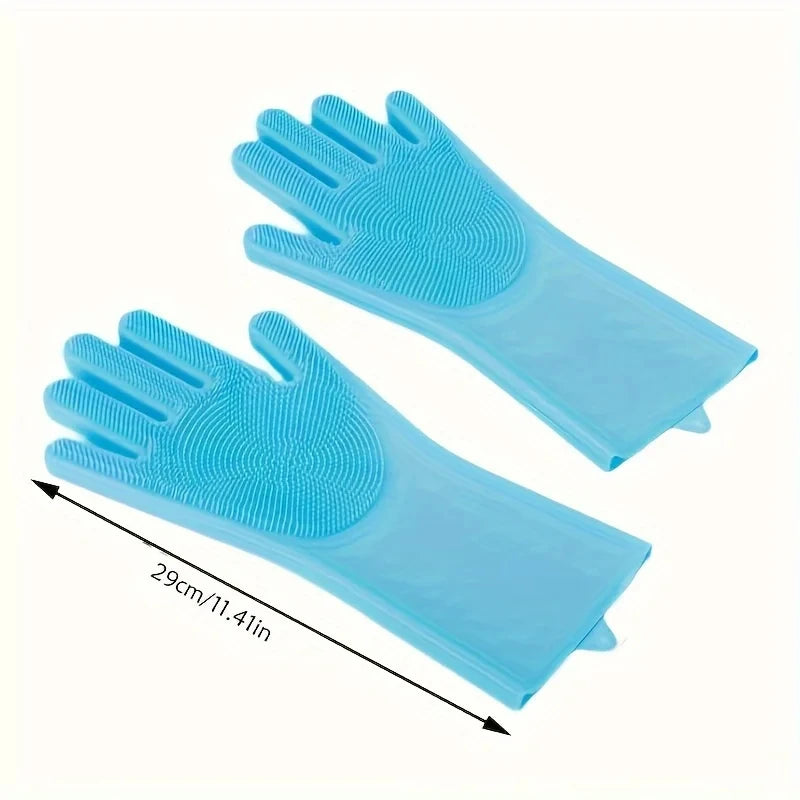 Silicone Pet Grooming Gloves – Dog & Cat Bathing, Hair Remover & Cleaning Gloves