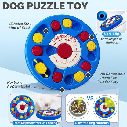 Interactive Dog Puzzle Toy – Mental Stimulation & Treat Dispenser for Training All Dog Sizes