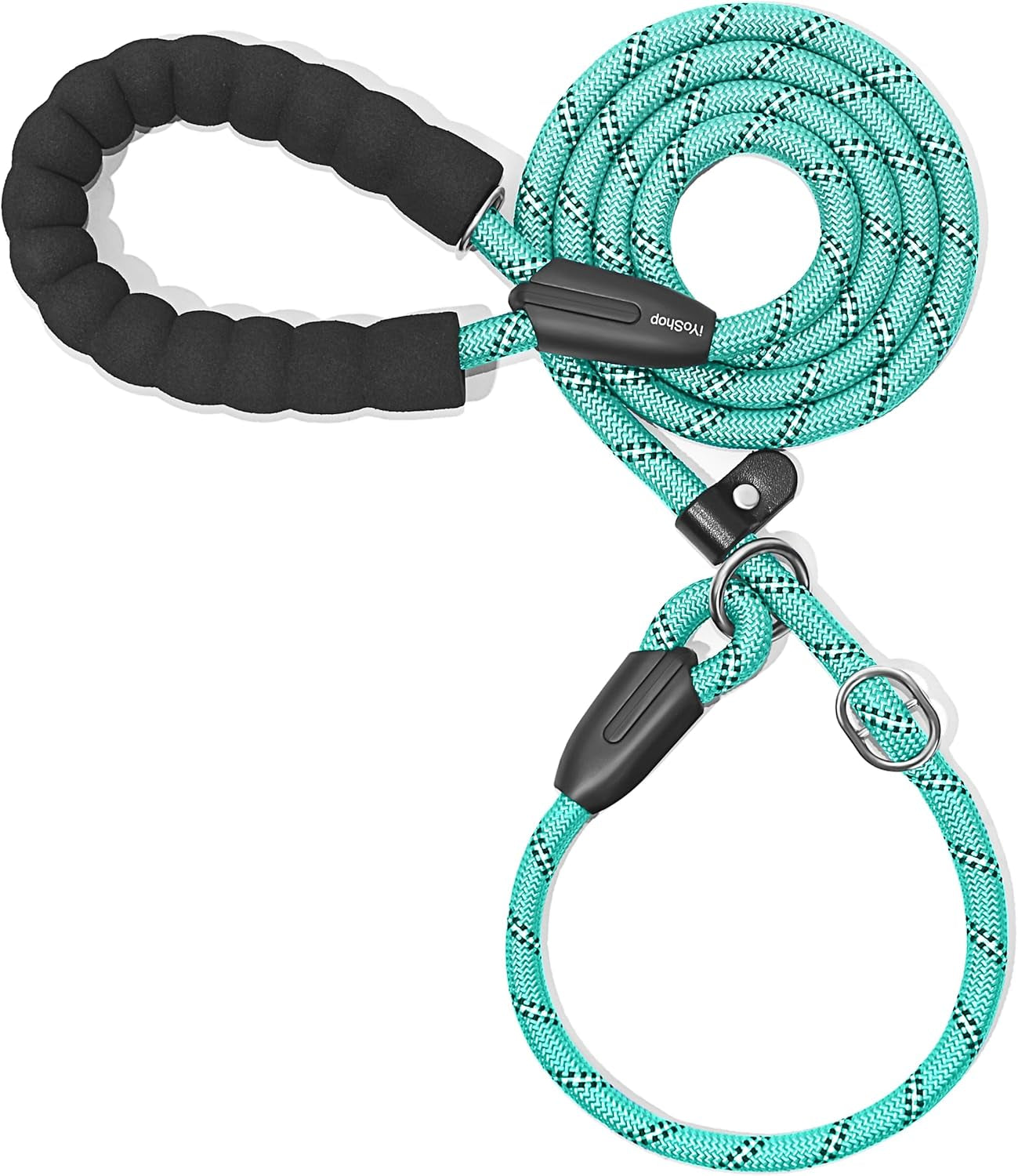 Durable Slip Lead Dog Leash with Padded Handle and Highly Reflective Threads, No Pull Dog Training Leash, (3/8" X 6 FT, Baby Pink)