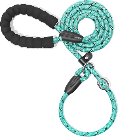 Durable Slip Lead Dog Leash with Padded Handle and Highly Reflective Threads, No Pull Dog Training Leash, (3/8" X 6 FT, Baby Pink)