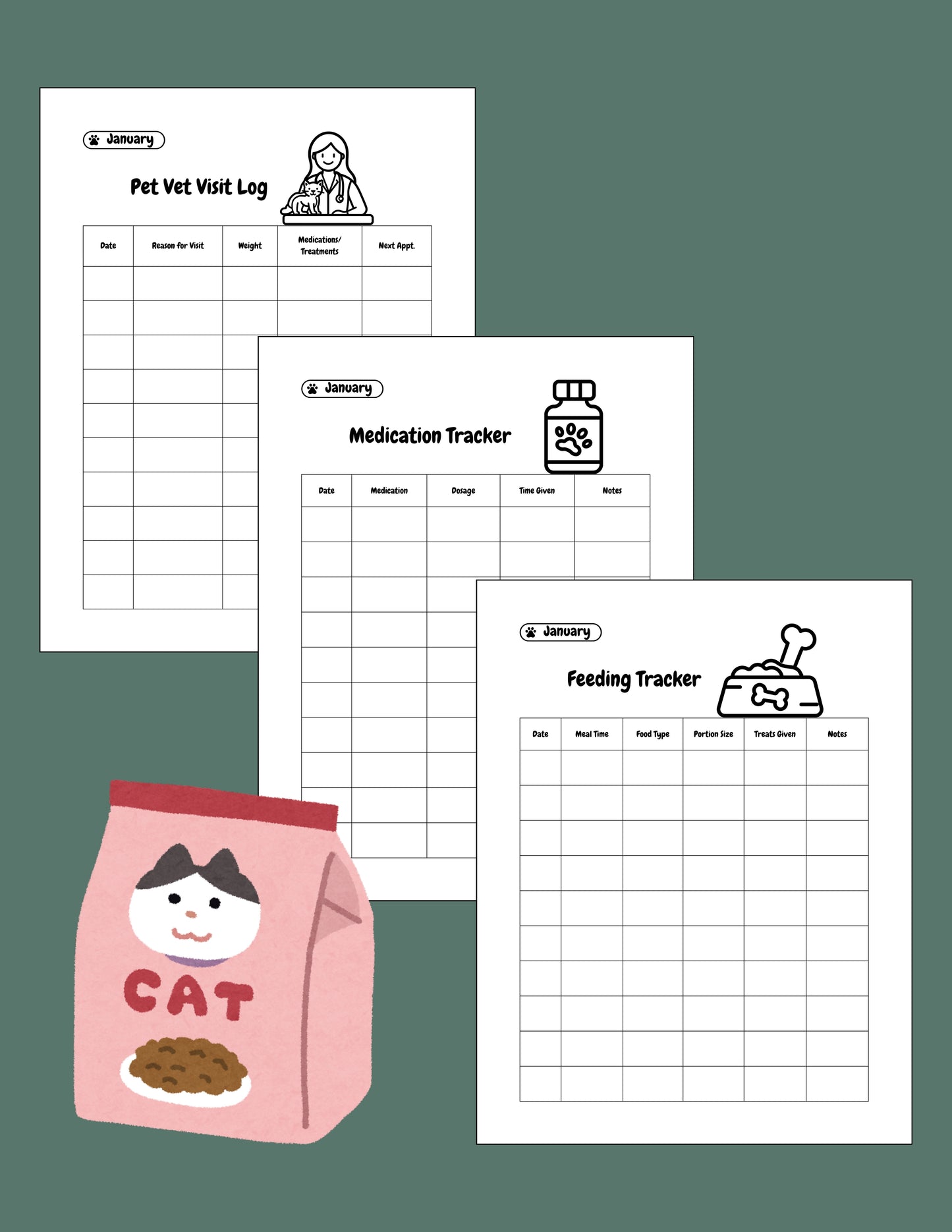 Yearly Pet Care Tracker