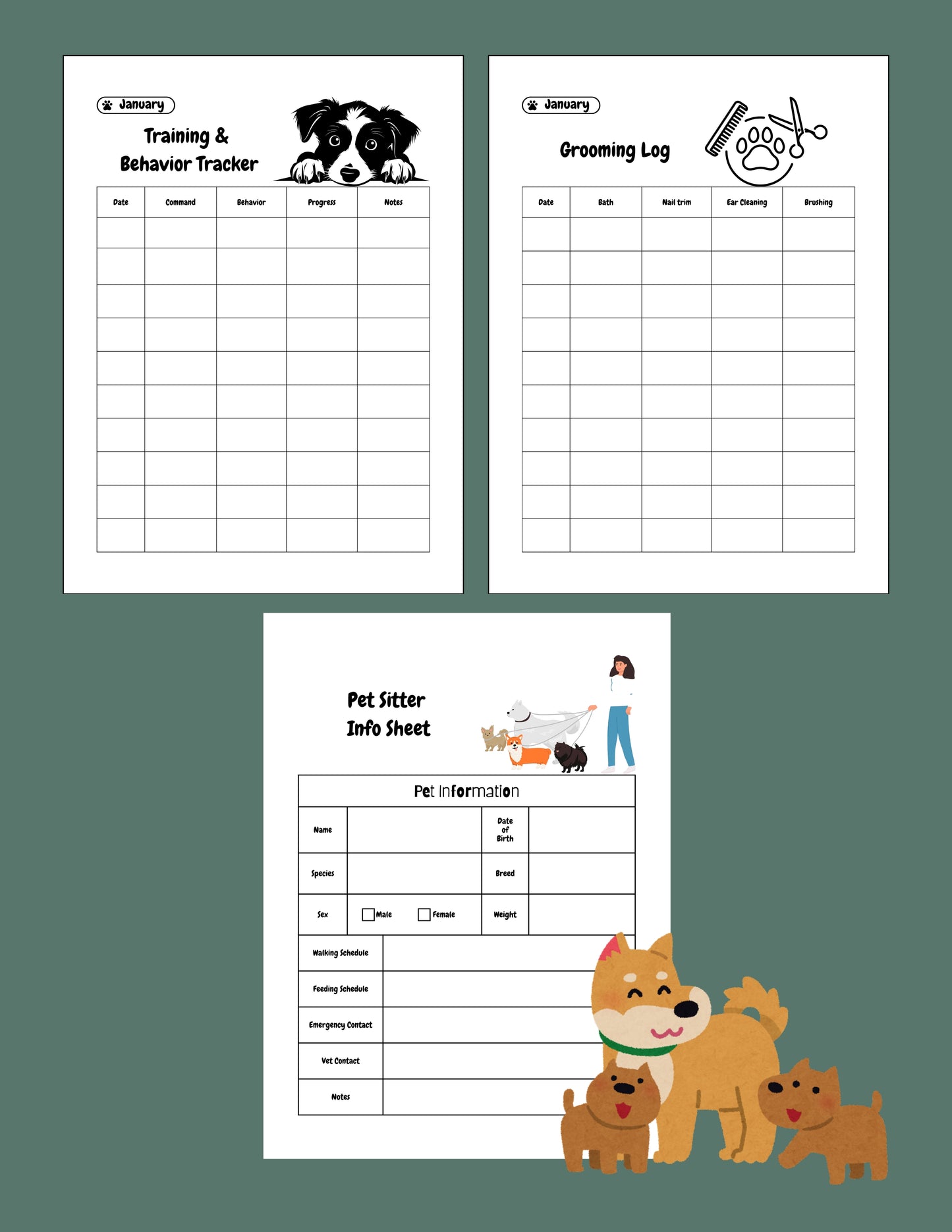Yearly Pet Care Tracker