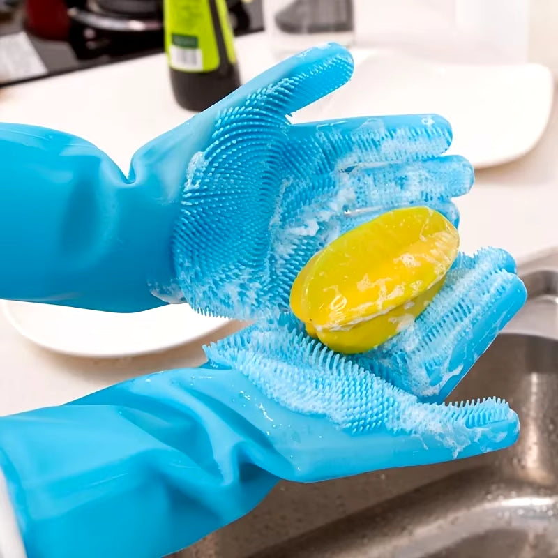 Silicone Pet Grooming Gloves – Dog & Cat Bathing, Hair Remover & Cleaning Gloves