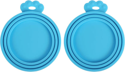 5 Pack Silicone Pet Can Cover Lids, Universal Size for Dog Cat Food, 1 Fit 3 Standard Size Can Tops, BPA Free Dishwasher Safe (Blue, Green, Orange, Pink, Yellow)