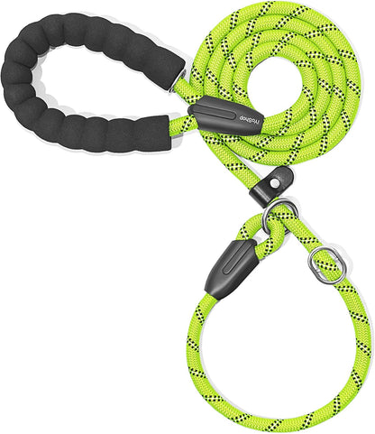 Durable Slip Lead Dog Leash with Padded Handle and Highly Reflective Threads, No Pull Dog Training Leash, (3/8" X 6 FT, Baby Pink)