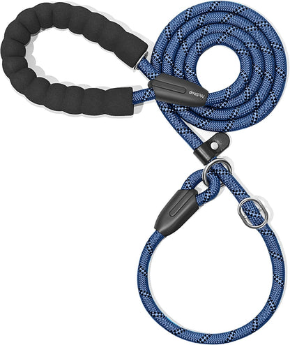 Durable Slip Lead Dog Leash with Padded Handle and Highly Reflective Threads, No Pull Dog Training Leash, (3/8" X 6 FT, Baby Pink)