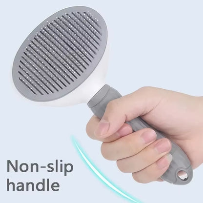 Self-Cleaning Pet Brush & Comb – Dog & Cat Hair Remover Grooming Tool, Dematting Comb & Pet Accessories