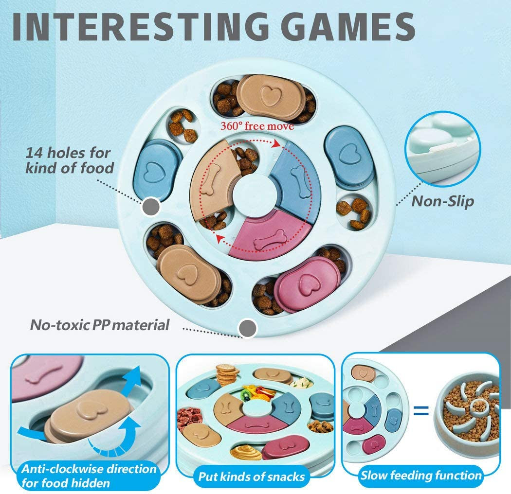 Interactive Dog Puzzle Toy – Mental Stimulation & Treat Dispenser for Training All Dog Sizes