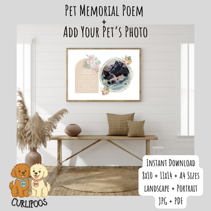 Pet Memorial Poem– Add Your Pet’s Photo