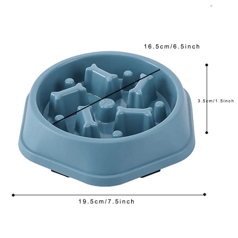 Slow Feeder Dog Bowl Anti-Choking Puppy Food Bowl Anti-Slip Pet Slow Eating Dog Dishes Puzzle Feeders for Dogs Small Medium