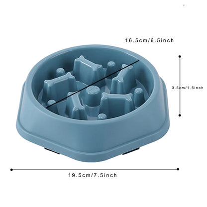 Slow Feeder Dog Bowl Anti-Choking Puppy Food Bowl Anti-Slip Pet Slow Eating Dog Dishes Puzzle Feeders for Dogs Small Medium