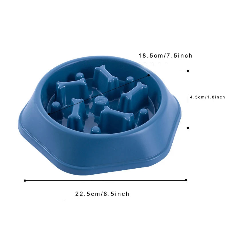 Slow Feeder Dog Bowl Anti-Choking Puppy Food Bowl Anti-Slip Pet Slow Eating Dog Dishes Puzzle Feeders for Dogs Small Medium