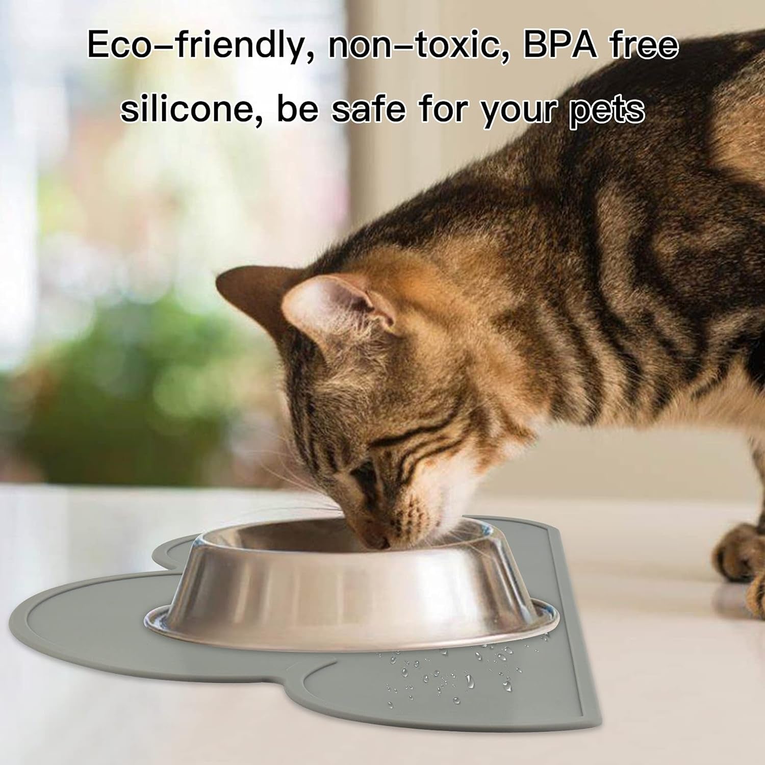 Pet Feeding Mat – Non-Slip Waterproof Silicone Placemat for Dogs & Cats