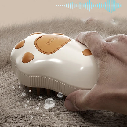 3-in-1 Pet Steam Brush – Dog & Cat Grooming Comb with Spray & Massage