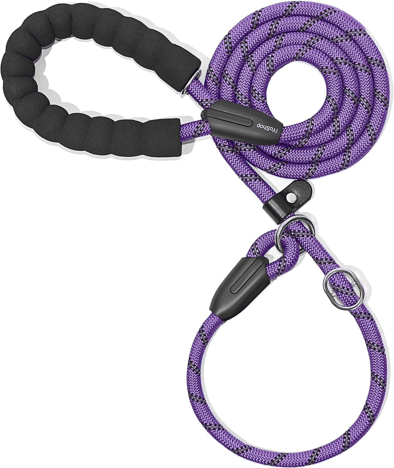 Durable Slip Lead Dog Leash with Padded Handle and Highly Reflective Threads, No Pull Dog Training Leash, (3/8" X 6 FT, Baby Pink)